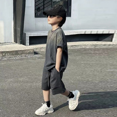 Children's Summer Suit 2024 New Arrival Boys Cool Stylish Clothes for Big Kids Summer Trend Brand Children's Two-Piece Set Wholesale