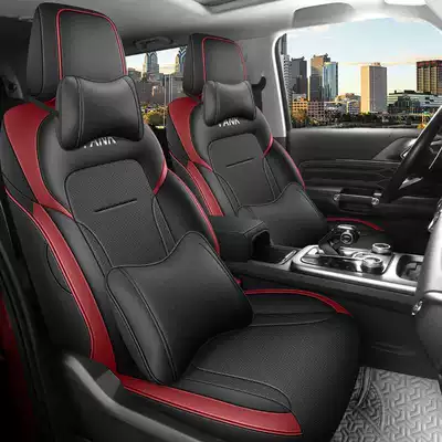 Modelə uyğun (Original) oturacaq örtükləri — seat covers, all-inclusive, four-season, 2026 - black-and-red-deluxe-edition-note-the-model-year-front-row-fully-covered-rear-row-partially-covered