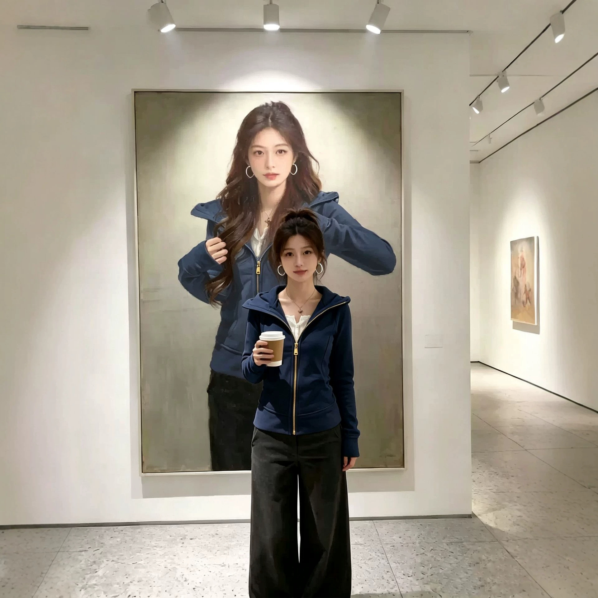 卫衣外套女2026秋冬季新款春秋款修身女装瑜伽服运动上衣开衫紧身