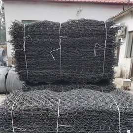 包塑石笼网 水利工程加厚固滨笼防洪墙防汛护坡编织包塑石笼网