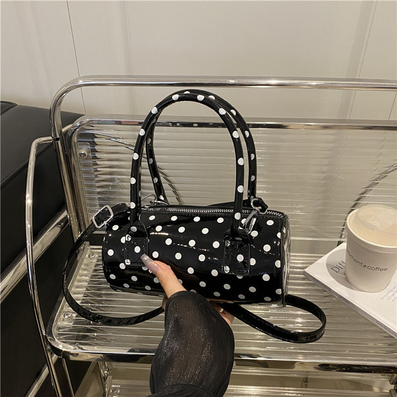 2026 New Fashion Versatile Handbag, Hot Girl Style Cute Polka Dot Commuter Bag, Women's Boston Handbag