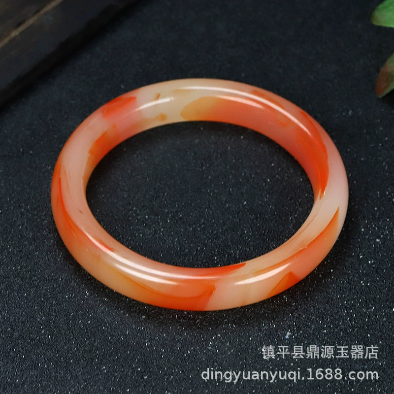 Multicoloured glass bracelet jade, Birthday gift