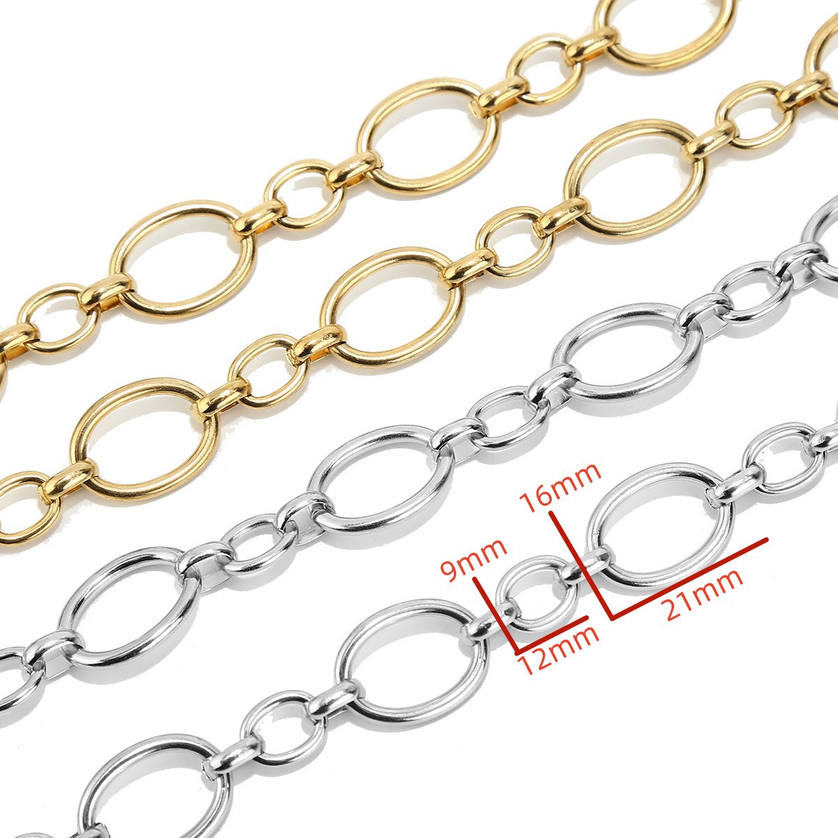 1 Piece Quantity 1 Piece 304 Stainless Steel Chain Chain Simple Style Geometric