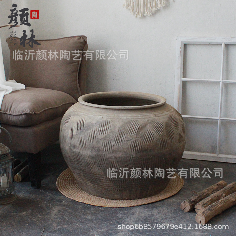 Cerámica de cerámica grasa vasija de cerámica gruesa vasija de barro vasija de cerámica retrógrada gran vasija de cerámica gran vasija de árboles