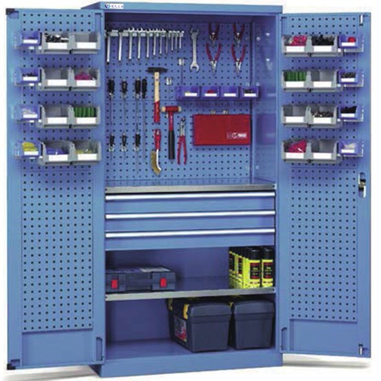 双门工具柜 玻璃门储物柜 车间储物柜 钢制储物柜 冠久供