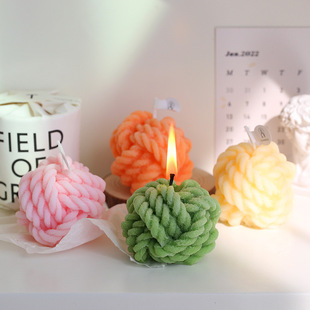 In-Stock Creative Handmade Scented Candles Gift Niche Cross-Border Candle Small Yarn Fragrance Modeling Wax