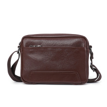 淘宝新款植鞣皮男士青年斜挎包潮流迷你单肩包横款通勤男包真皮