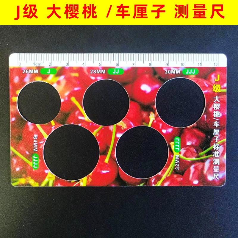Размер вишни боковой измерительный инструмент линейка печать диаметр фруктов суппорт черника свежие фрукты Сортировка вишня стандартная измерительная линейка
