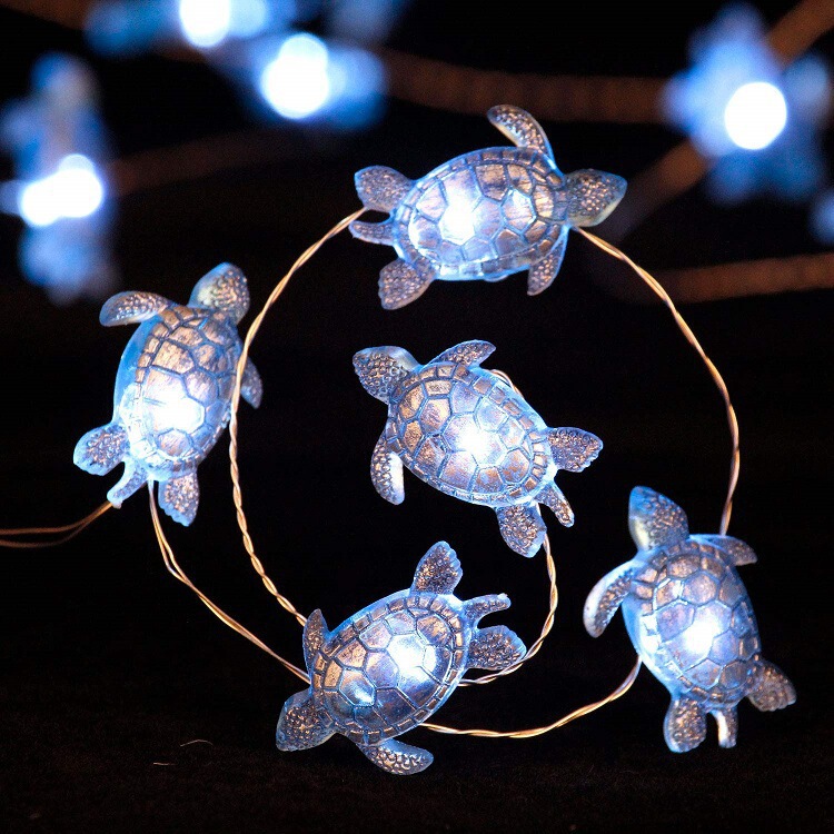 Factory direct selling Marine series turtle shaped led copper wire lamp string Christmas bedroom decorative lamp string Factory direct selling Marine series turtle shaped led copper wire lamp string Christmas bedroom decorative lamp string