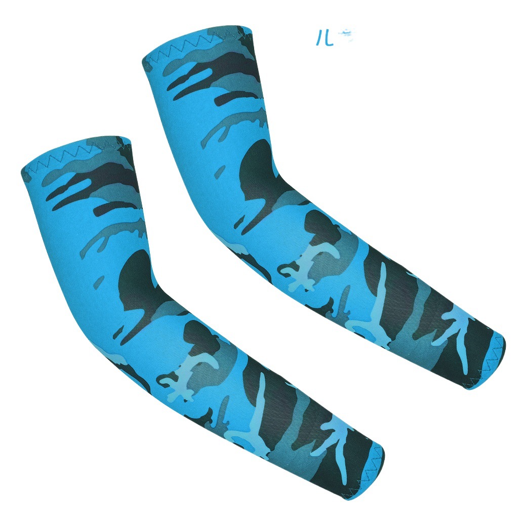 Makino Fei Hu Amazon Children's Uv Protection Ice Silk Arm Sleeves, Straight Style Lycra Sports Arm Guards, Sun Protection Ice Sleeves