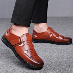 [100% full cowhide] processing broken size men's shoes genuine leather sandals summer non-slip dad shoes