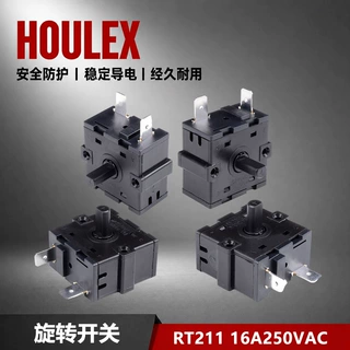 大电流16A/250V旋转开关方形主体 侧面焊接端子RT211