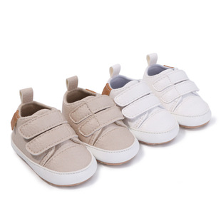 0-3 Months Newborn Sneakers, Soft Cloth Sole Comfortable Baby Shoes, Velcro Spring & Fall Infant Shoes