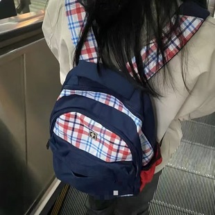 Cute Plaid Backpack Primary School Student Schoolbag Middle School Student Backpack College Student Decompression Bag Casual Computer Backpack