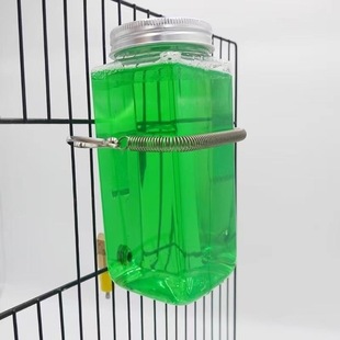 Stainless Steel Bird Spring for Pet Fixed Perch Parrot Waterer Spring Water Bottle Accessories