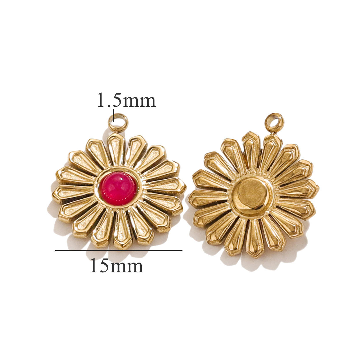 Europa y América retro acero inoxidable plato de piedra natural turquesa collar DIY collar colgante al por mayor colgante transfronterizo