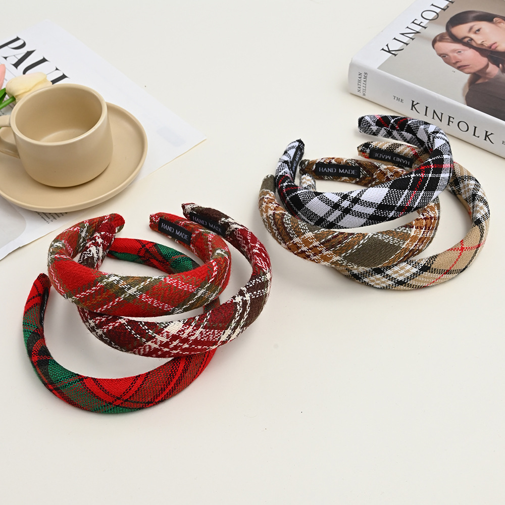 文藝復古百搭發卡學院風格紋細發卡發箍小香風高顱頂壓發發卡髮飾