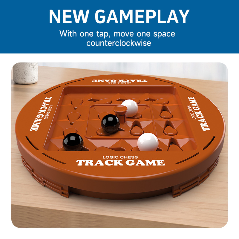 Track transfronterizo lógica ajedrez doble batalla entrenamiento de pensamiento para niños interacción entre padres e hijos juego de mesa de rompecabezas Go en blanco y negro