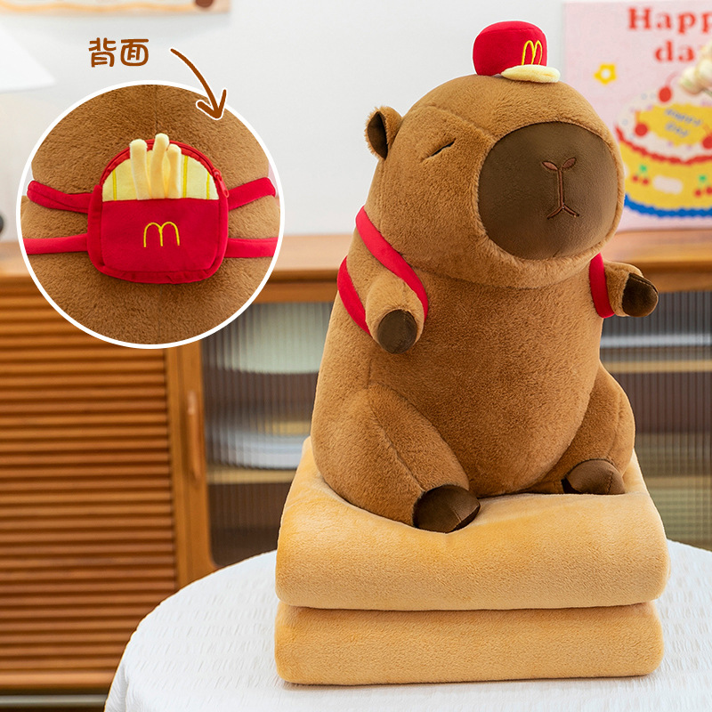 Manta de aire acondicionado de dibujos animados, almohada, edredón, almohada de siesta multifuncional dos en uno, venta directa de fábrica, comercio exterior al por mayor