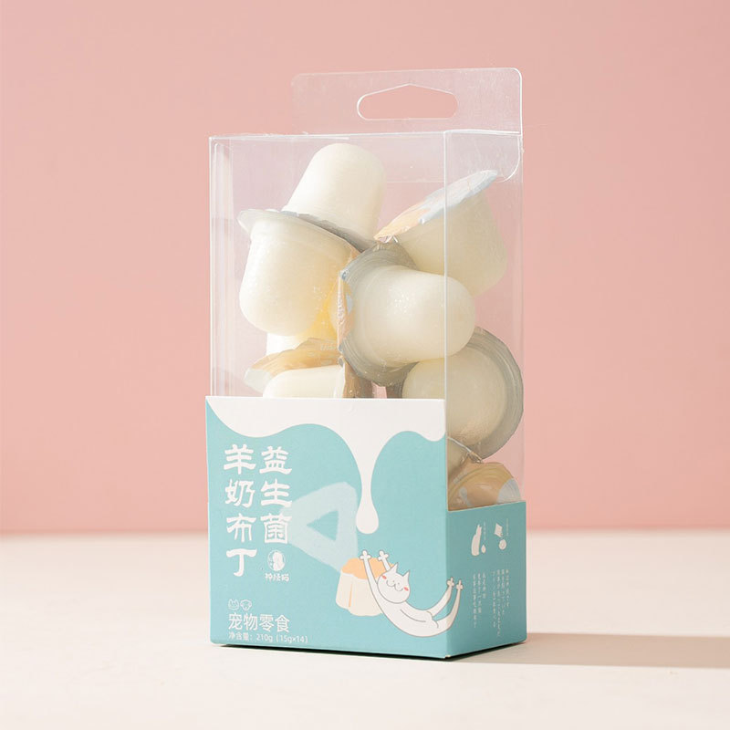 Aperitivos para perros Pudín de leche de cabra para mascotas Probióticos para gatos enlatados Pequeños cachorros Teddy Bichon Recompensa de entrenamiento