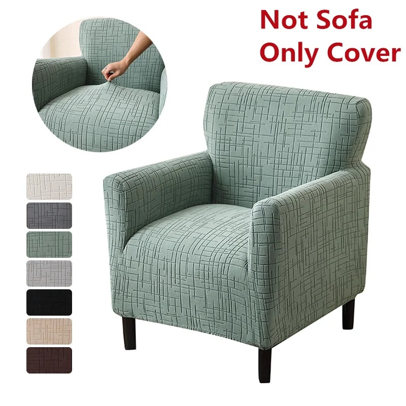 Cross-Border Line Jacquard Small Single Sofa Cover Home Internet Cafe Sofa Chair Cover Universal Single Sofa Cover New Style