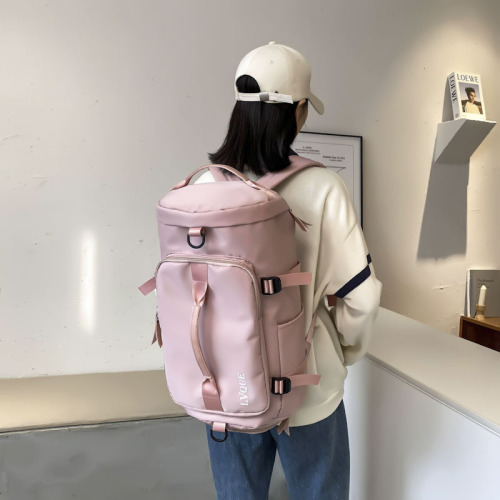 Fashionable new large-capacity travel bag, outdoor travel backpack, independent shoe compartment, wet and dry separation sports fitness bag