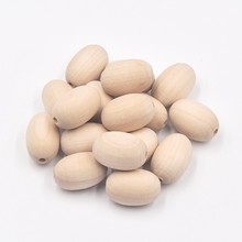 diy饰品配件30*20mm椭圆形木珠荷木枣珠直孔鸡蛋形木珠串珠散珠