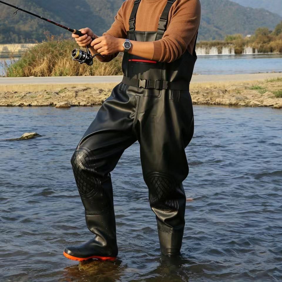 Thickened Wear-Resistant Wading Pants with Double-Layer Knee Protection, Wholesale from Manufacturer, Fishing Wading Pants