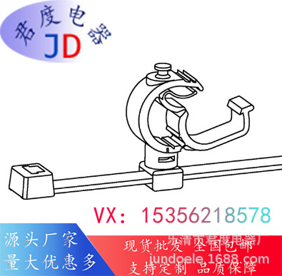 JD带管夹的2件式固定扎带156-00689|T30ROC1A-PA66HS/PA66H IR