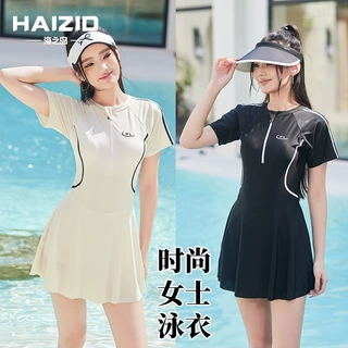 泳衣女2026夏季新款女泳装保守连体裙游泳馆专业竞速高级感运动风