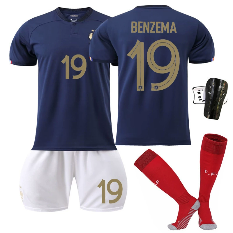№ 10 Мбаппе 19 Benzema 11 Дембеле майка сборная Франции чемпионат мира 2022 костюм кросс-бордер горячая продажа