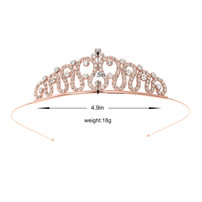 Diadema con Corona de Princesa Infantil de Metal Galvanizado para Cumpleaños y Fiestas image 51