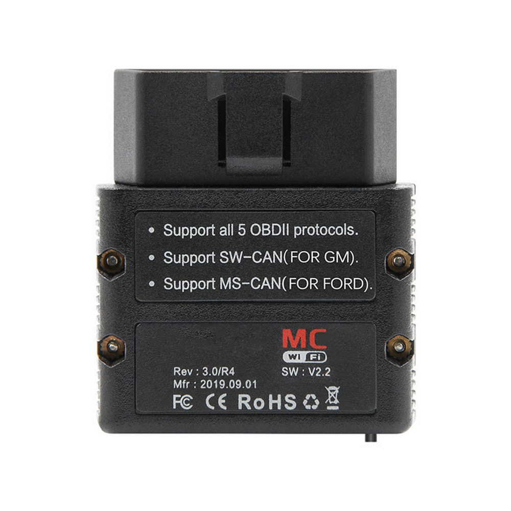 VLINKER MC + V2.2 versión BLE 4.0 azul soporte sistema Android IOS OBD2 instrumento de diagnóstico automotriz