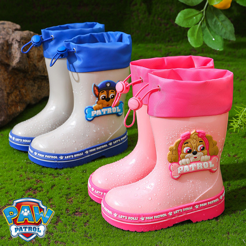 Paw Paw Team Children's Rain Boots Boys Baby Rubber Shoes Non-Slip Girls Rain Boots Elementary School Toddler Water Shoes Women's Waterproof