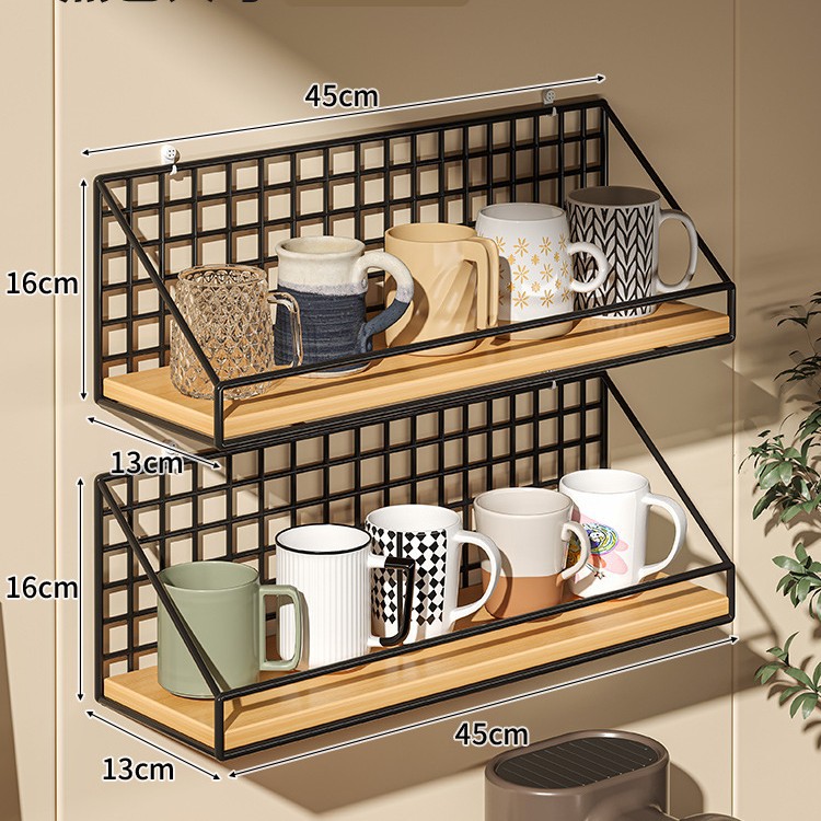 Taza colgada en la pared, taza de agua sin perforación, taza de café colgada en la pared, taza de té colgada en la pared, bolsa de té colgada en la pared