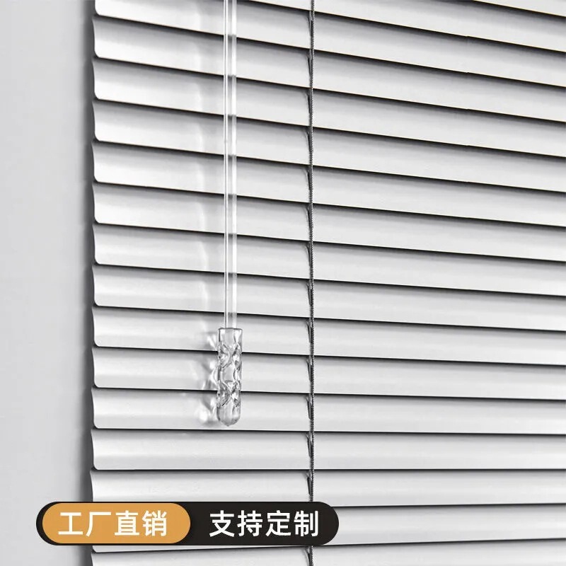 Aluminum Alloy Blinds Without Punching Installation Bathroom Toilet Waterproof Household Pull-Type Sunroom Bedroom Sunshade Curtains