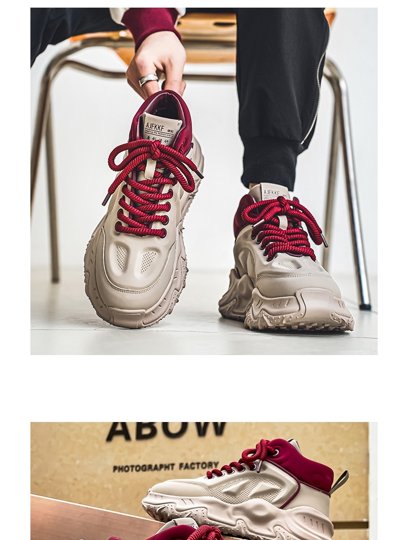 Men's Thick-soled Casual Dad Sneakers Height Increasing Board Shoes_voghion.com