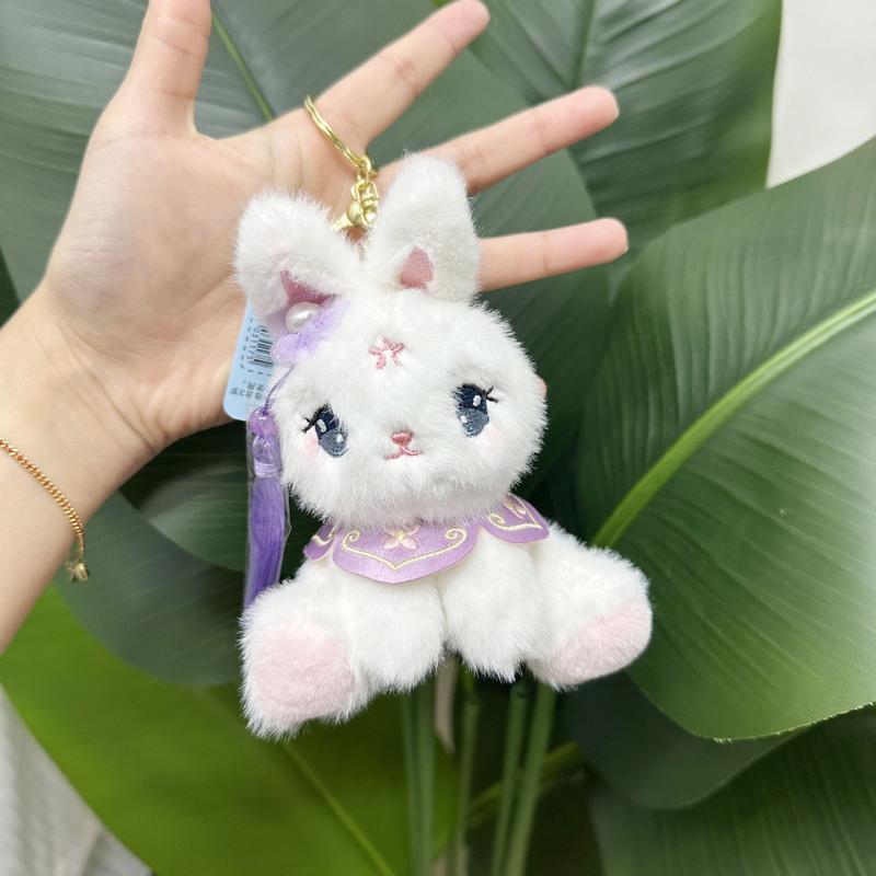 新しい香りの中国の伝統的なスタイルのウサギのぬいぐるみペンダントバッグキーホルダー親友人形ペンダント卸売可能|undefined