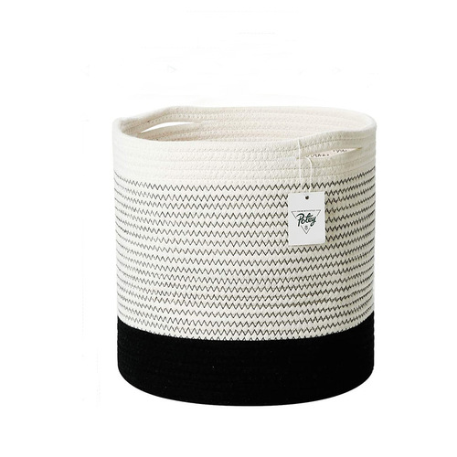 Storage straw woven rattan basket green plant potted flower pot set dirty clothes basket storage basket cotton rope woven storage frame