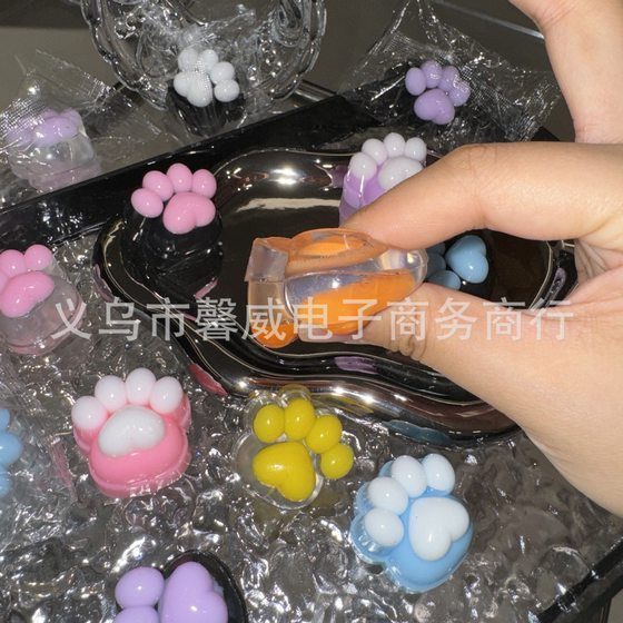 Cross-border hot selling tpr small size cat claw small nose ga pinch blind box blind bag cute small dumplings pinch music decompression play
