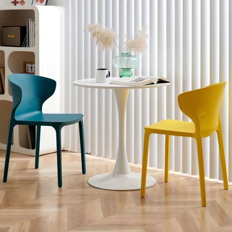 Dining Chair Modern Minimalist Nordic Home Chair Trendy Horn Chair Plastic Leisure Chair Thickened Adult Backrest Stool