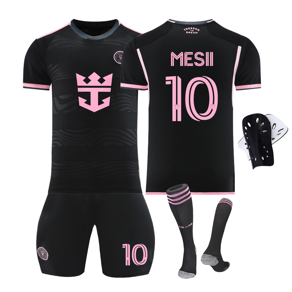 2324 Miami International Massey Jersey N ° 10 nuevo impreso traje de fútbol traje de entrenamiento de competencia rosa para hombres