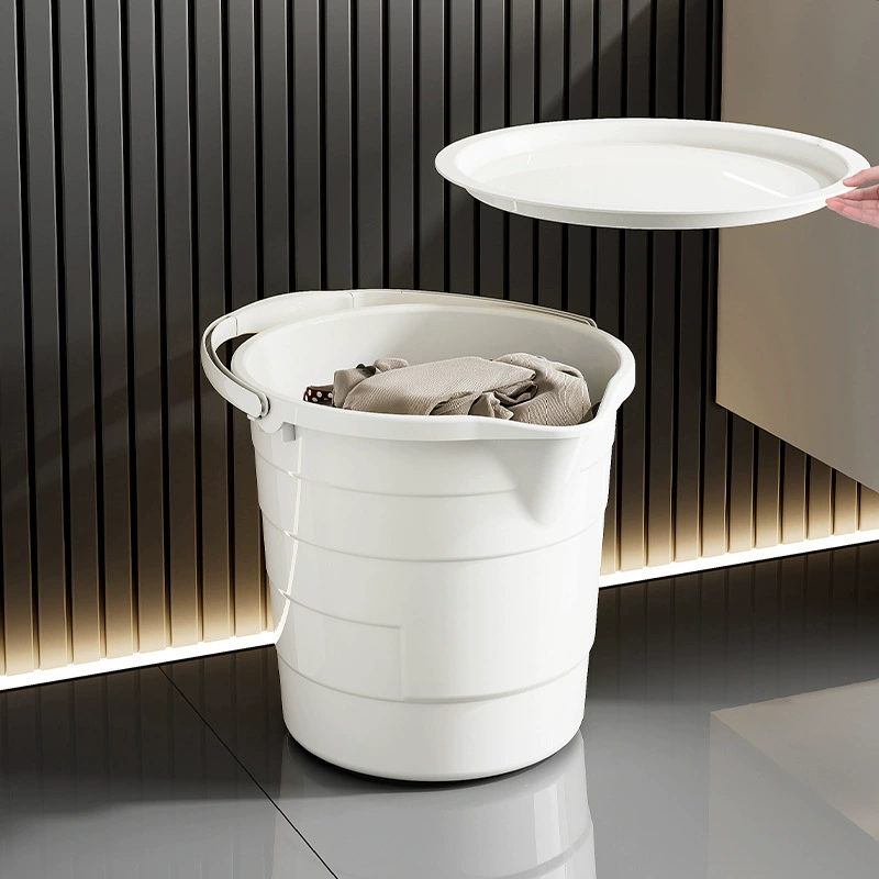 [Translated Russian equivalent of: Plastic bucket, washbasin, handheld big set for elementary school students for laundry, 3 piece set, increased thickness]