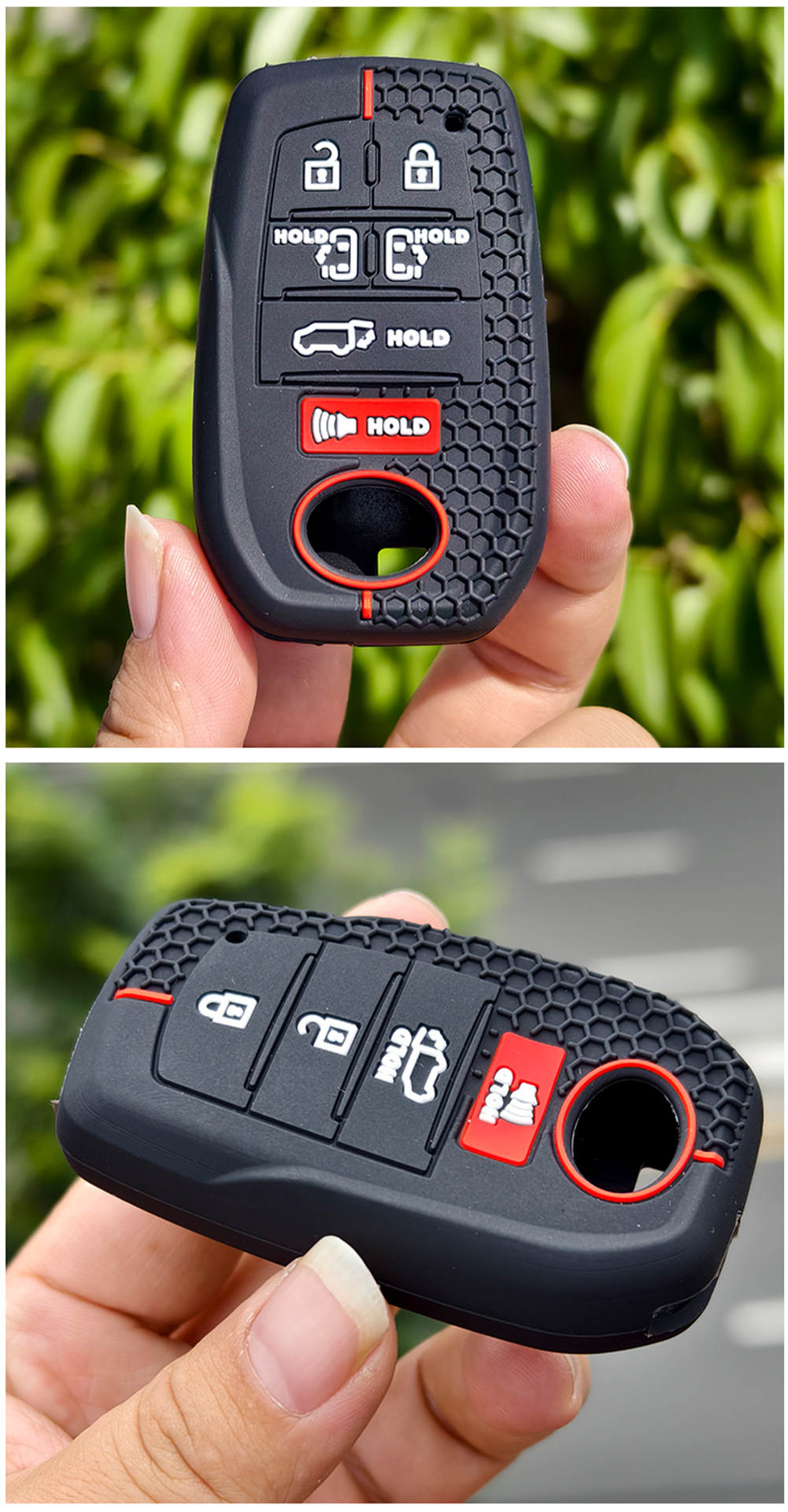 Honeycomb Pattern Suitable for Toyota Land Cruiser, Sequoia, Sienna, Tacoma 46-Key Silicone Key Protective Cover