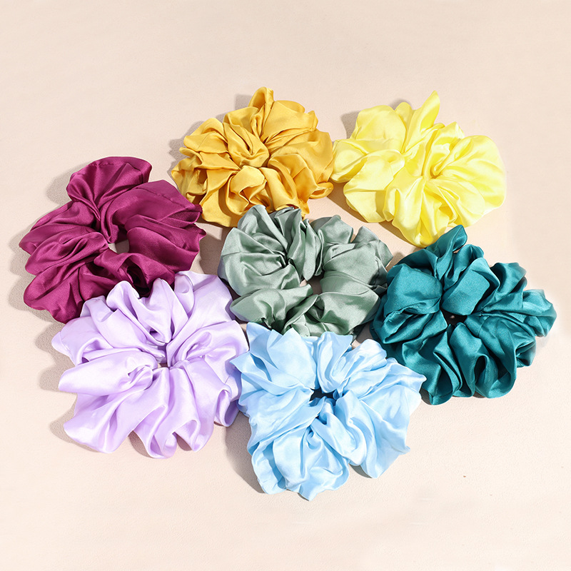 Fashion Solid Color Cloth Handmade Hair Tie 1 Piece display picture 2