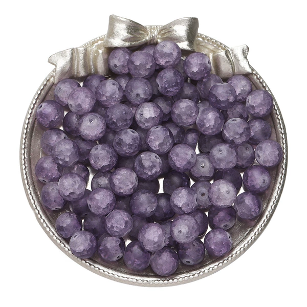 10mm glazed grinding beads-Deep purple