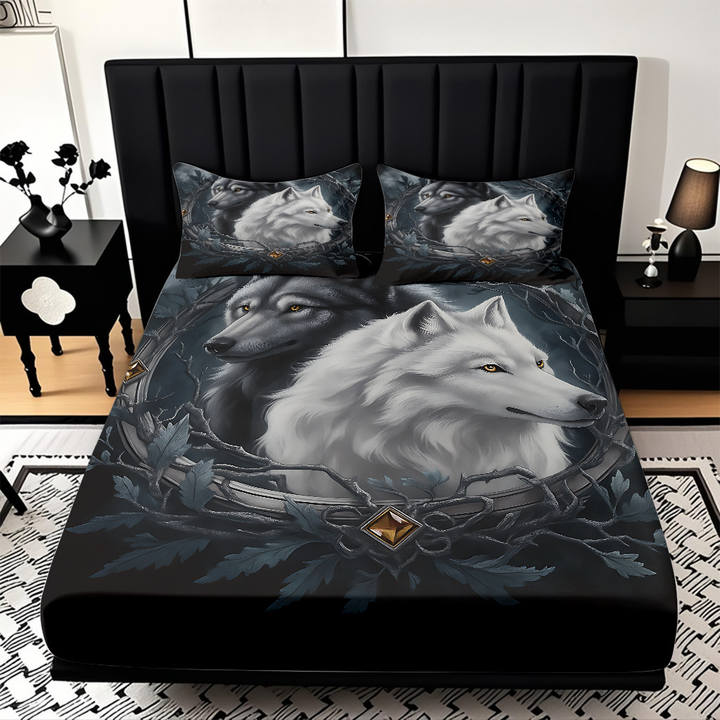 TEMU / JIT impresión digital 3D transfronteriza serie de wolf molido cama de cama de cama de cama para diseñar