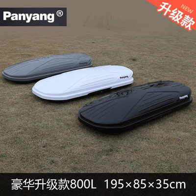 Ultra-Thin Suitcase, Roof box - no-need-to-drill-holes-luxury-upgraded-model-800l-suitcase-purchased-separately-black-white-gray