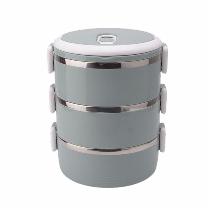 Fiambrera de aislamiento para estudiantes de acero inoxidable, lonchera para trabajadores de oficina, comedores de doble capa multicapa, utensilios para cocinar, lonchera transfronteriza