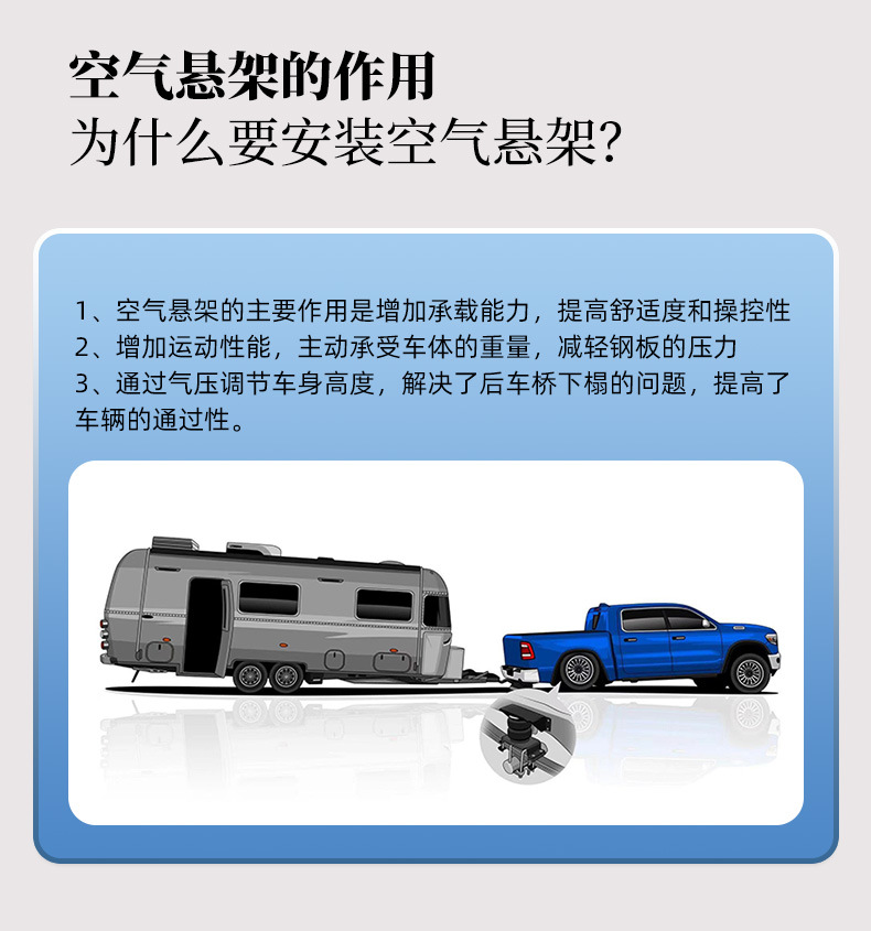 Modified Airbag Car Shock Absorber Rv Pneumatic Shock Absorber Air Suspension Lift Spring Auto Parts Off-Road
